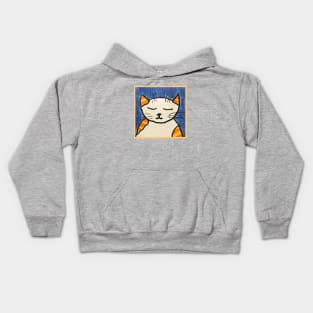 Whimsical Cat Portrait #8 Kids Hoodie